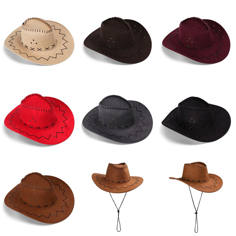 Women'S Fashion Wild West - Chapeau de cowboy en daim unisexe,