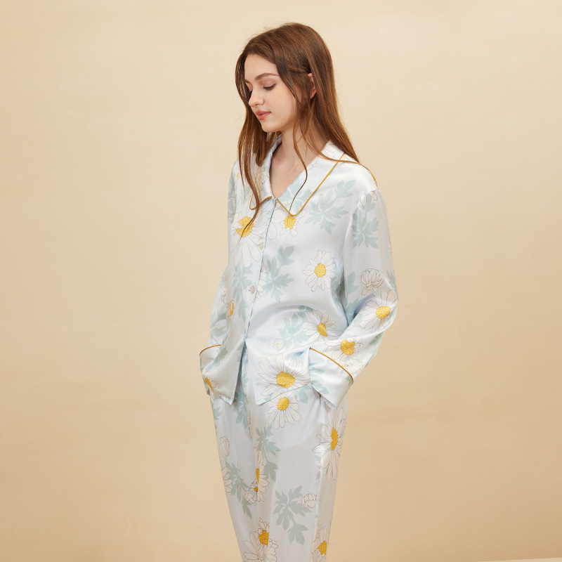 Women'S Fashion Suit - Pyjama élégant à imprimé marguerite pour