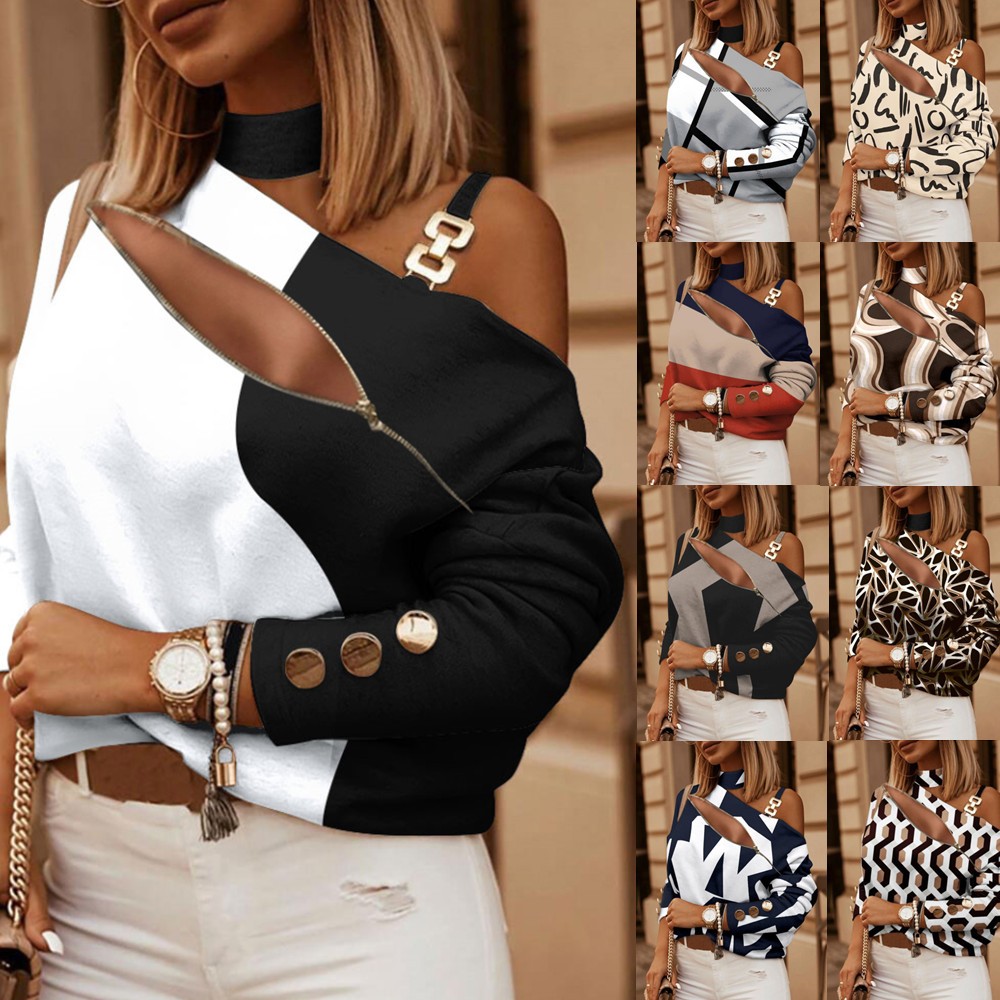 Women Fashion Styles - Chemisier femme à épaules dénudées avec