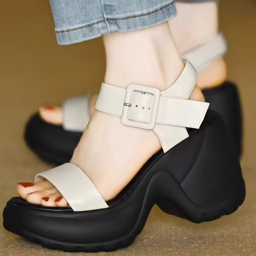 Women'S Fashion Petite - Sandales compensées à plateforme pour femme,