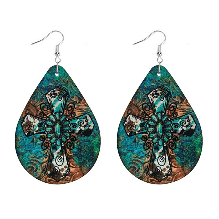 Women'S Fashion Wild West - Interface West-Boucles d'oreilles croix en forme