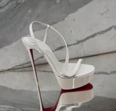 Women Fashion Ideas - Sandales à plateforme en cuir métallisé,