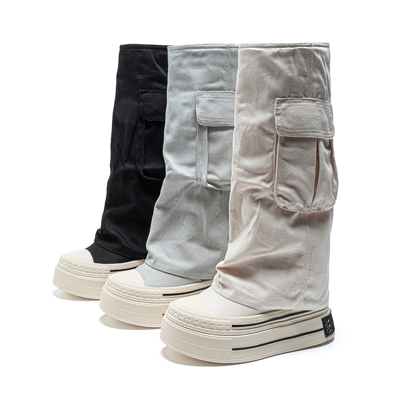 Women'S Fashion Boots 2025 - 12cm Denim Cnvas 2025 automne hiver