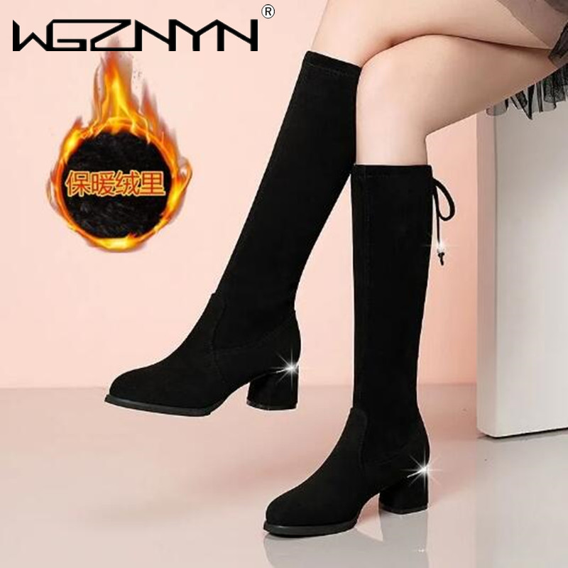 Women'S Fashion Boots 2025 - Bottes noires au genou pour femmes,
