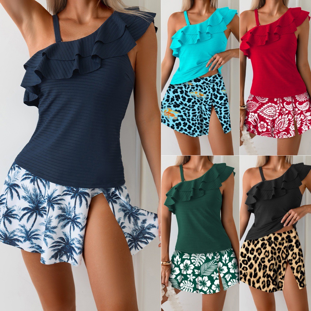 Crop Top Women - Maillot de bain tankini pour femme,