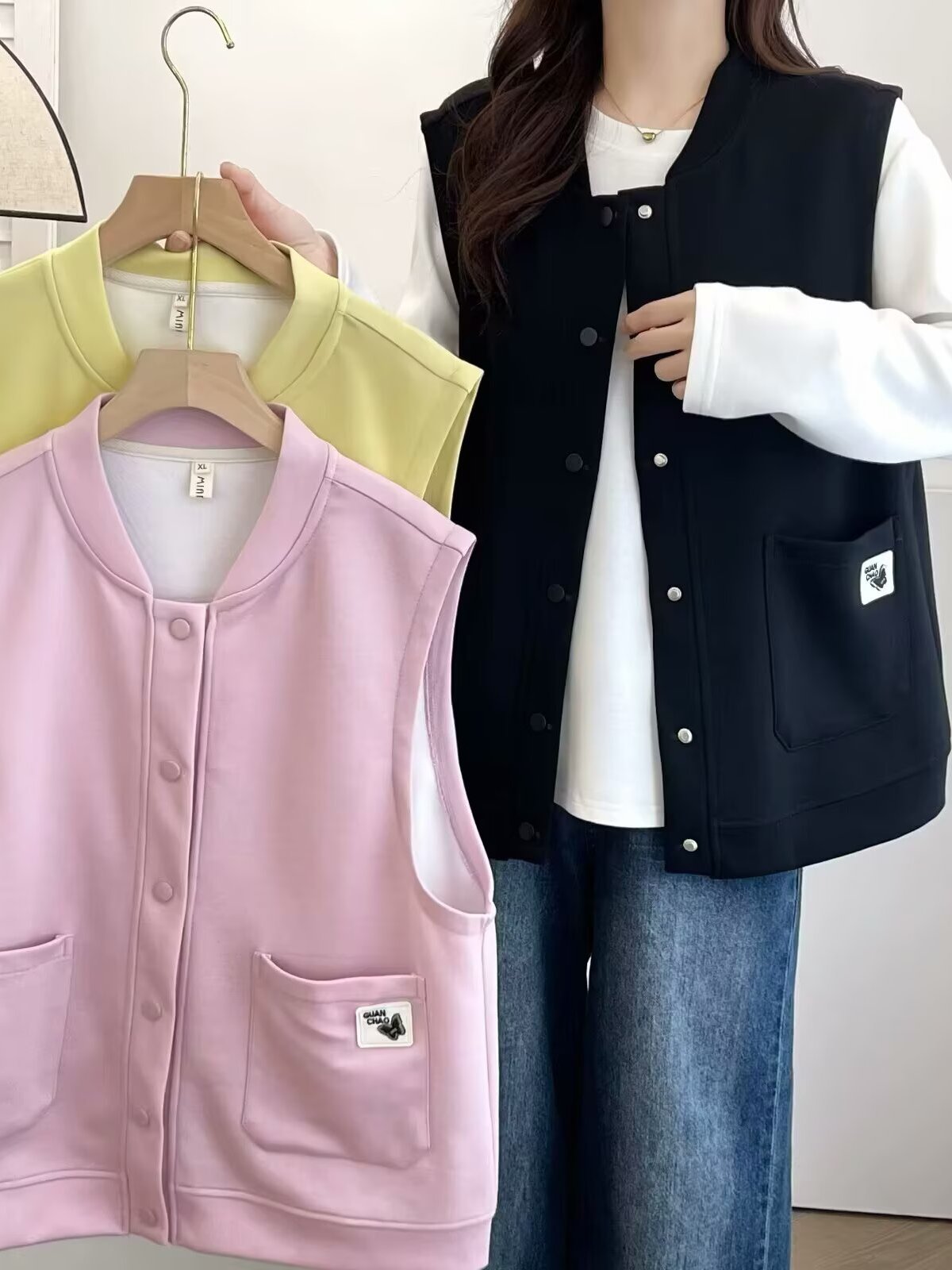 Women'S Fashion Labels - Gilet sans manches à col rond