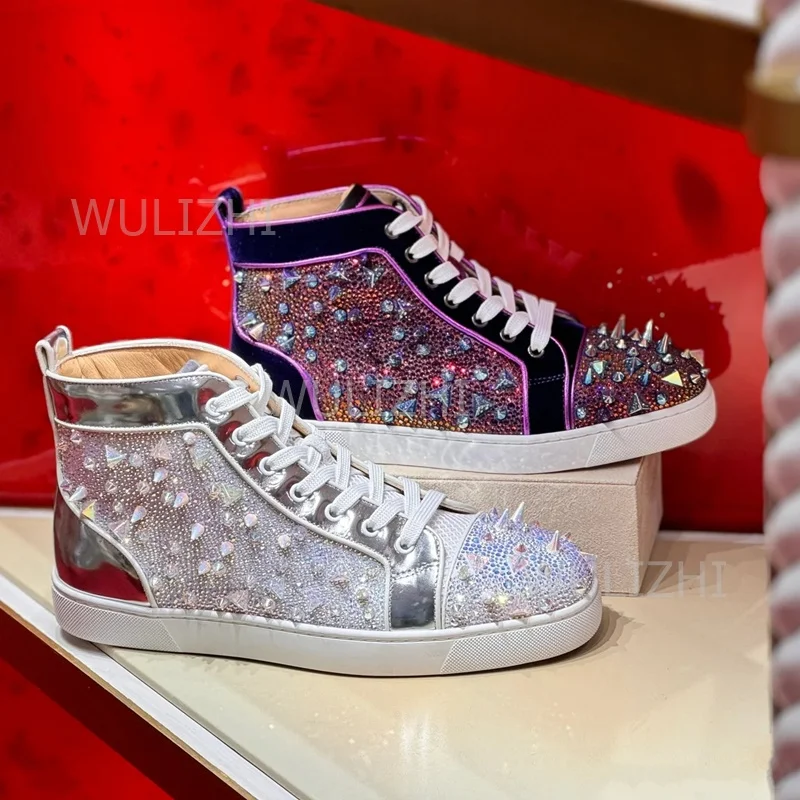 Women'S Fashion Running Shoes - Baskets pour hommes à rivets en