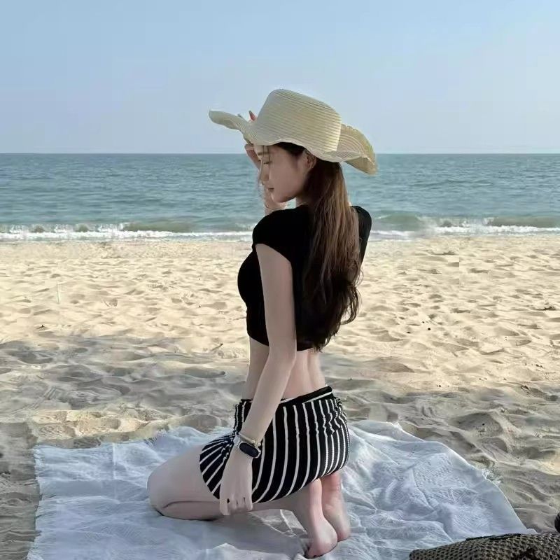 Women Fashion Styles - Bikini Triangle Sexy Imprimé Rayé Haut