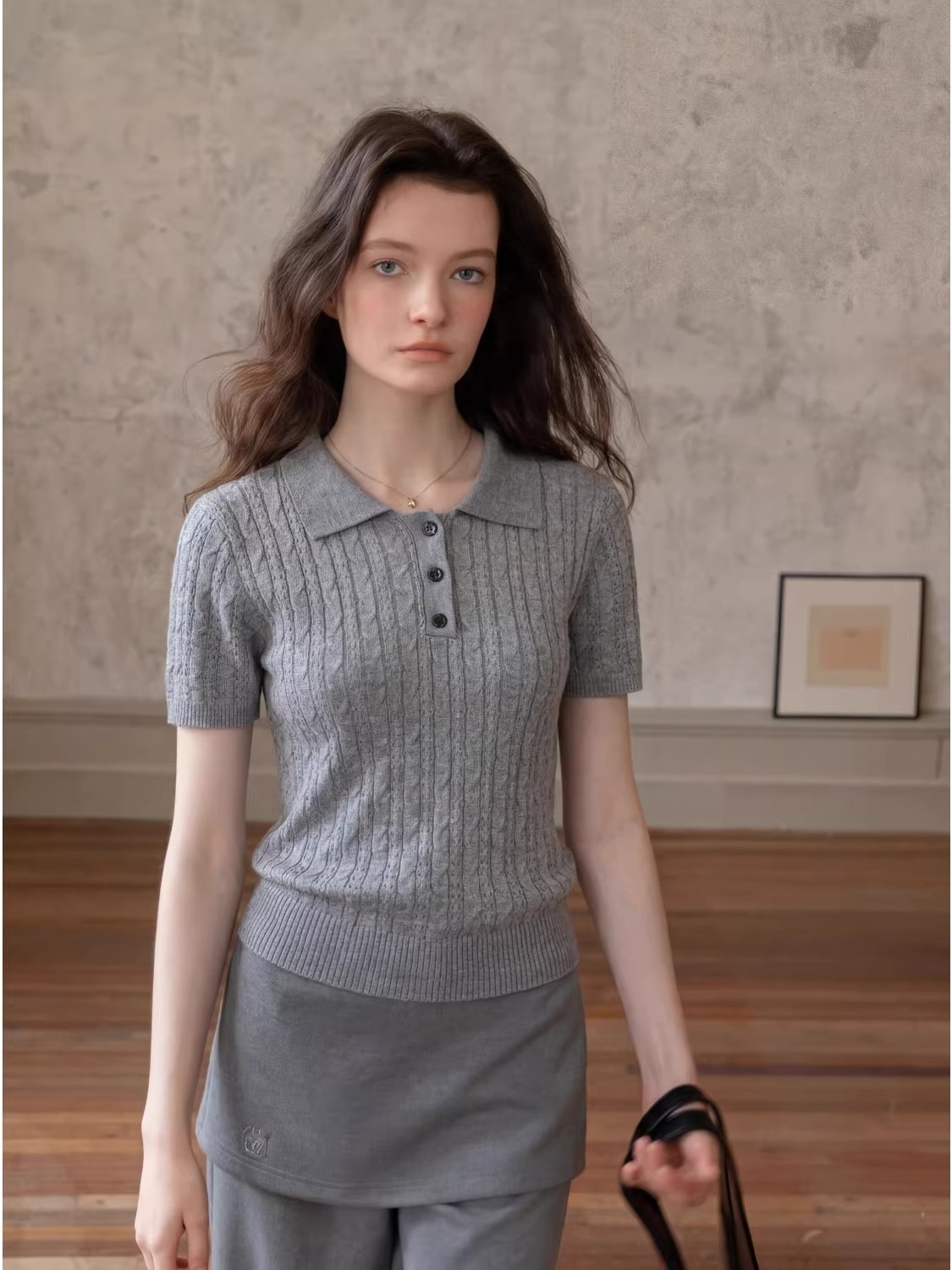 Polo en maille torsadée style  - Women Fashion Styles avis et prix