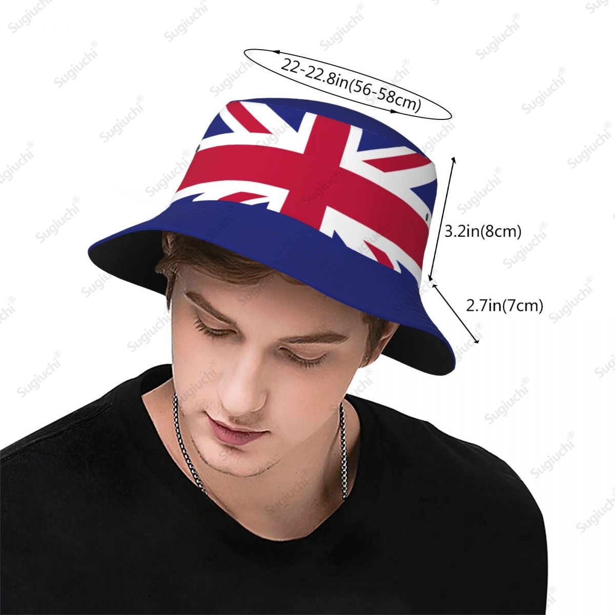 Chapeau seau drapeau 3D du roy - Women'S Fashion Uk 2025 avis et prix