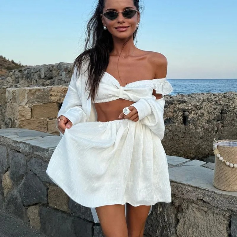 Débardeur bouffant Mini jupe d - V Neck Cami Top avis et prix