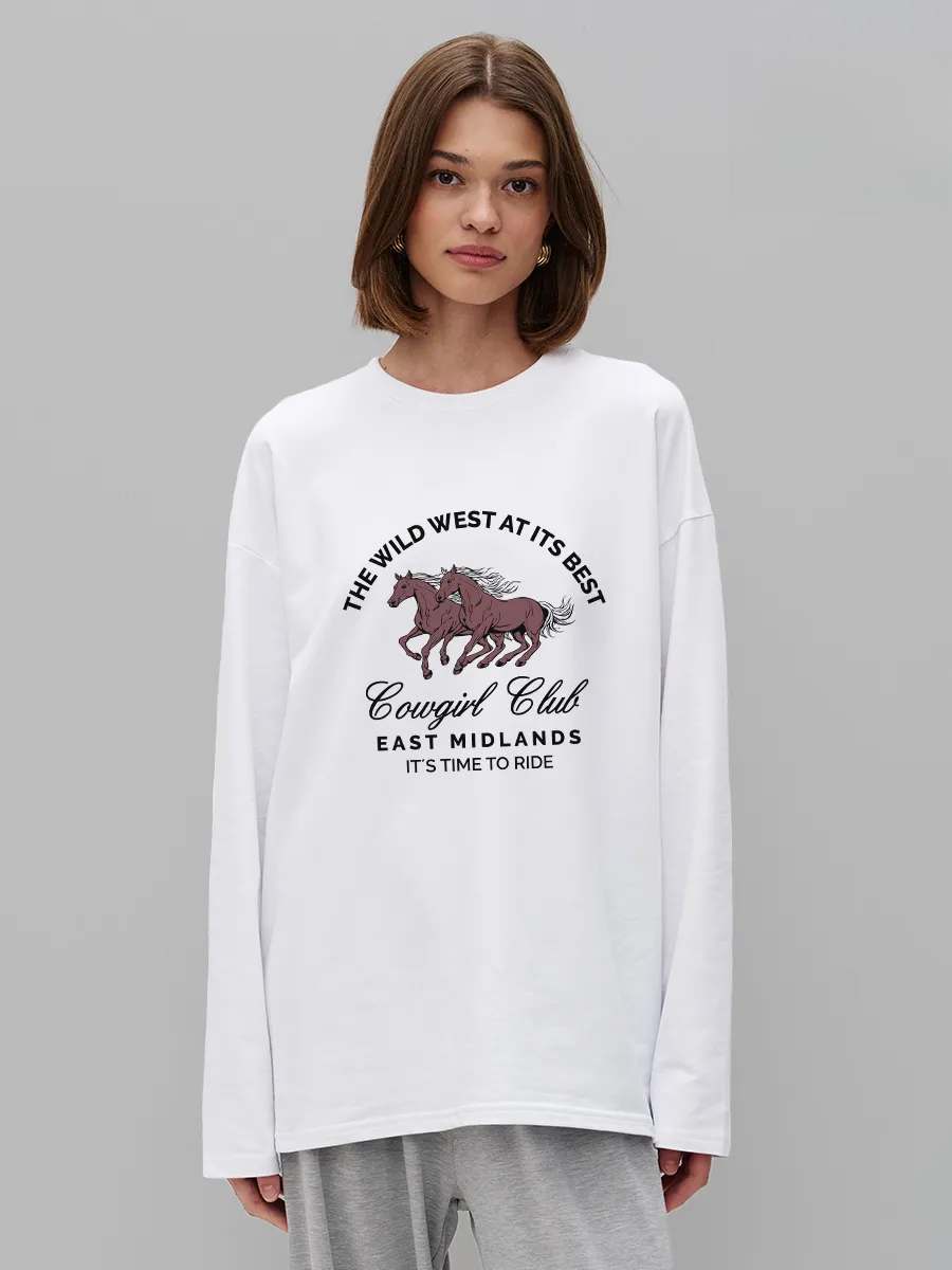 T-shirt à manches longues 100% - Women'S Fashion Wild West avis et prix