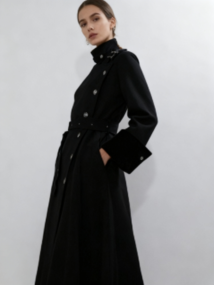 Manteau long en laine élégant  - Women Fashion Jackets avis et prix