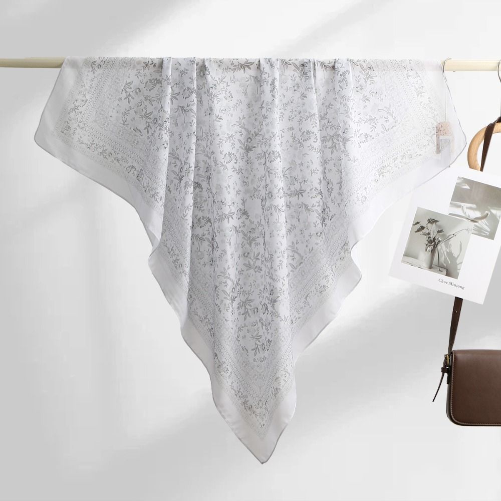 Foulard carré imprimé floral r - Women Fashion Malaysia avis et prix