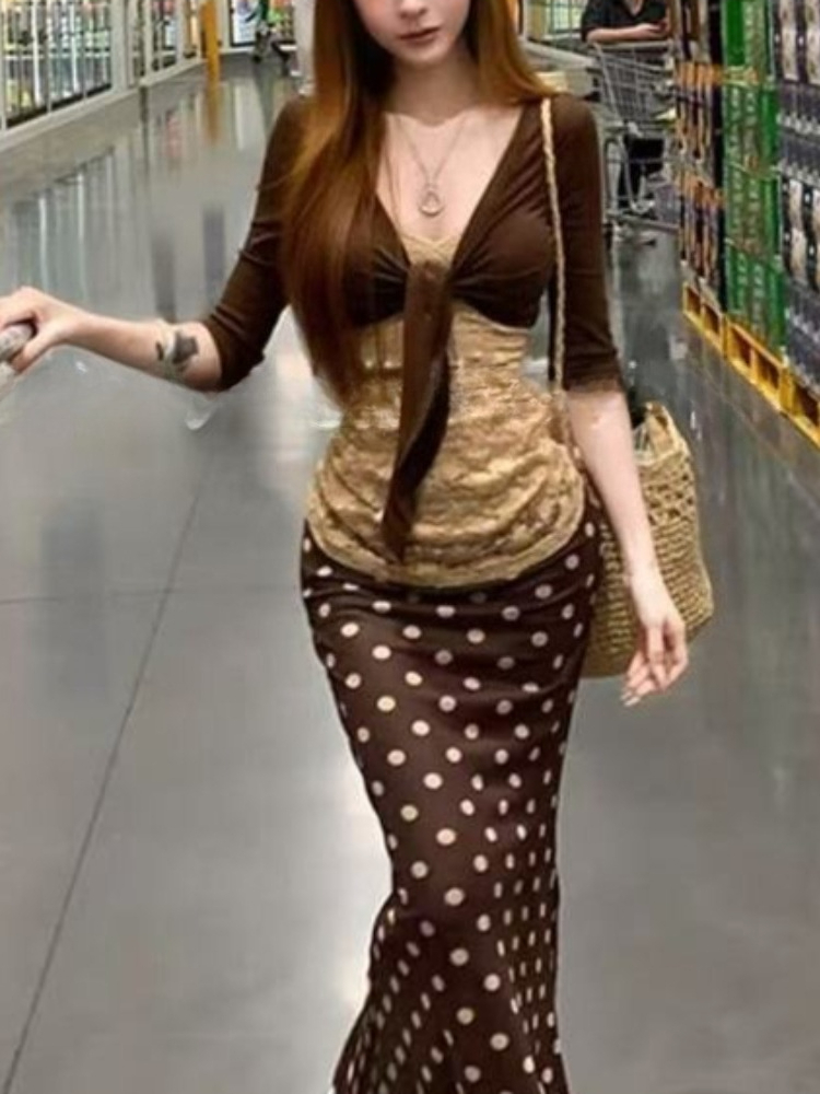 Ensemble 3 pièces vintage japo - V Neck Cami Top avis et prix