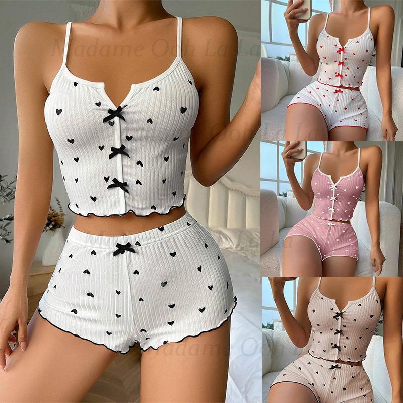 Ensemble de pyjama sexy à impr - V Neck Cami Top avis et prix