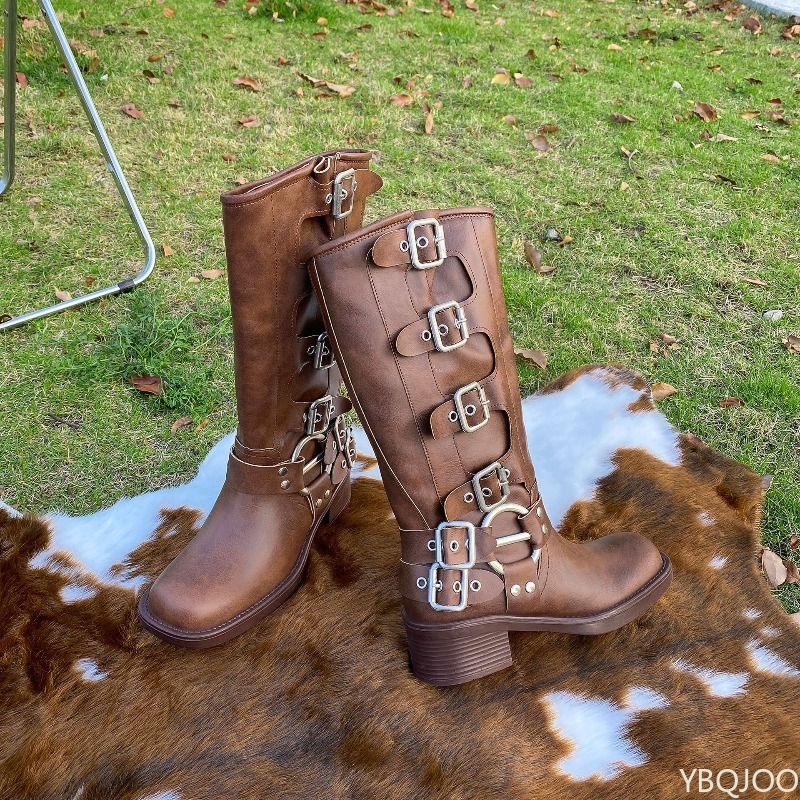 Boucle de ceinture rétro botte - Women'S Fashion Boots 2025 avis et prix