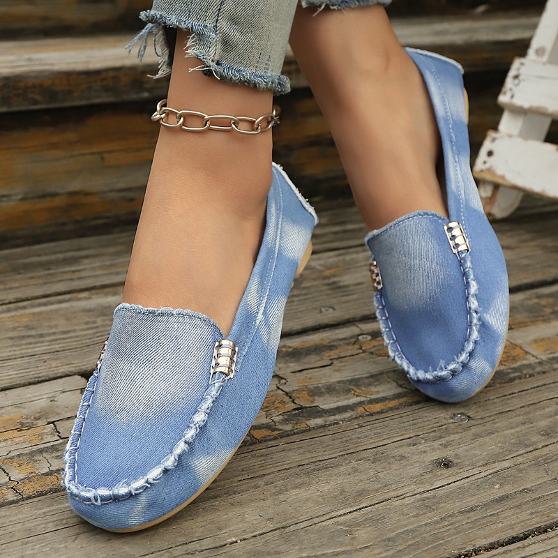 Mocassins en denim bleu clair  - Women'S Fashion Loafers avis et prix