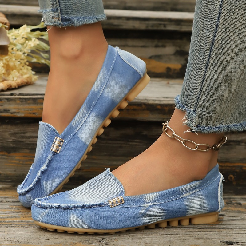 Mocassins en denim bleu clair  - Women'S Fashion Loafers avis et prix