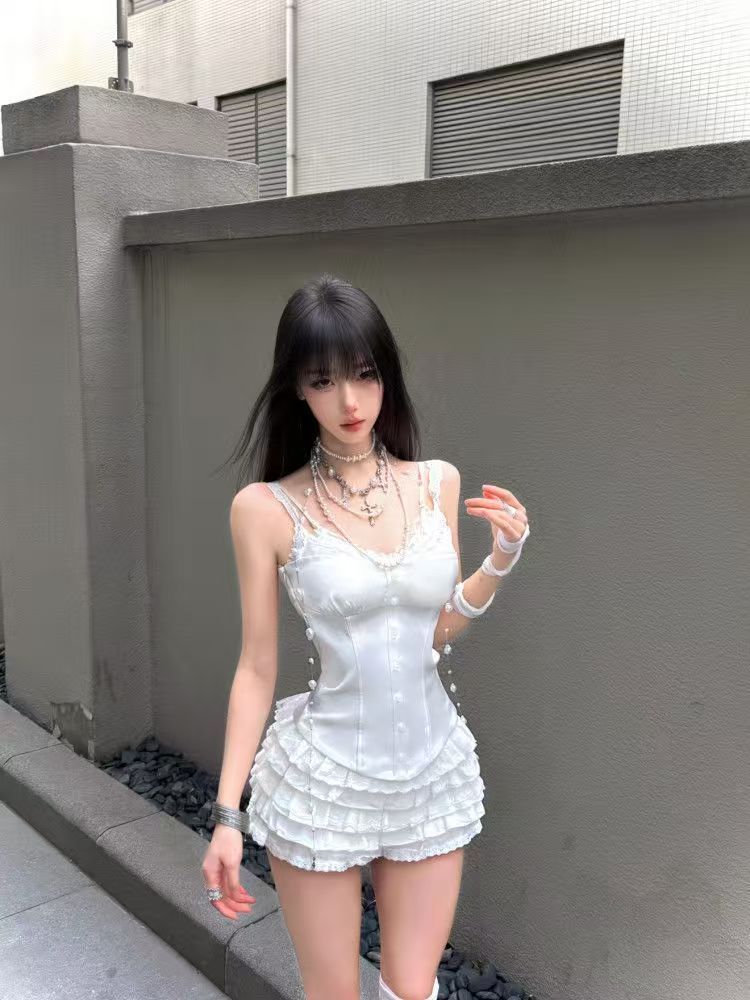 Ensemble 2 pièces Coquette en  - V Neck Cami Top avis et prix