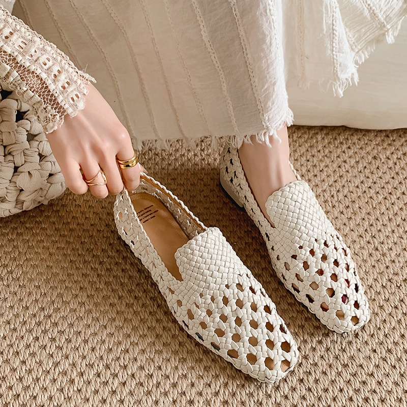 Sandales tressées en cuir véri - Sale Fashion Women avis et prix
