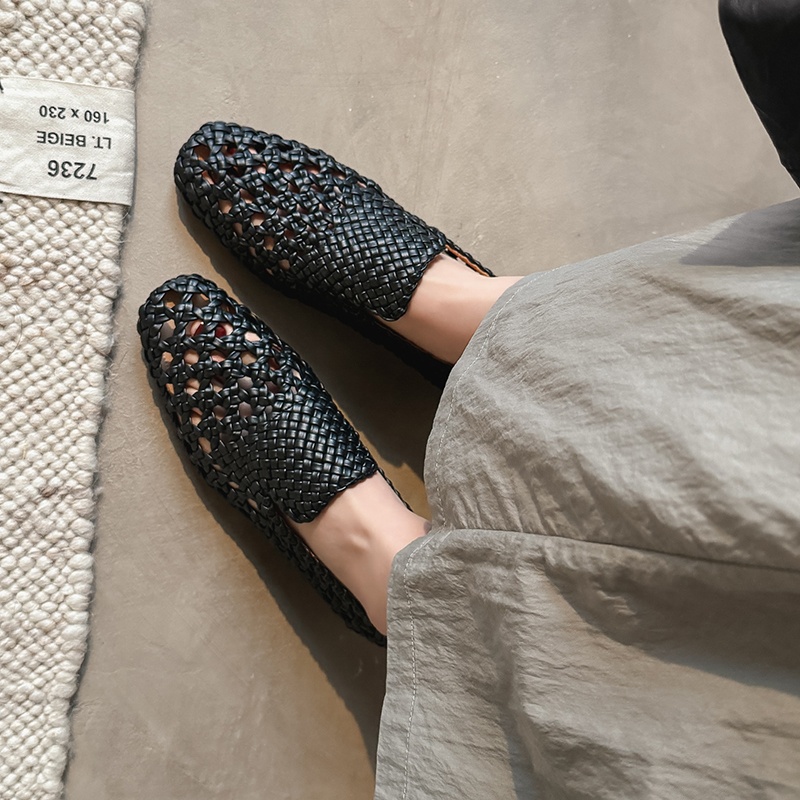 Sandales tressées en cuir véri - Sale Fashion Women avis et prix